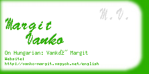 margit vanko business card